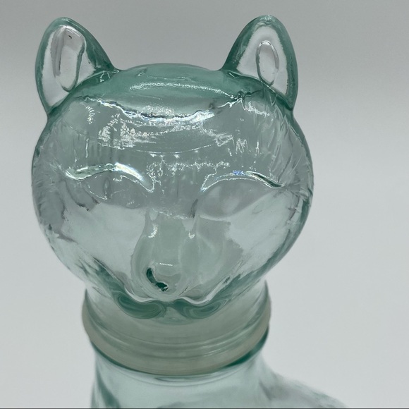 VTG VETRERIA ETRUSCA Blue-Green-Clear Italian Glass Decanter Bottle with Stopper - Picture 5 of 10